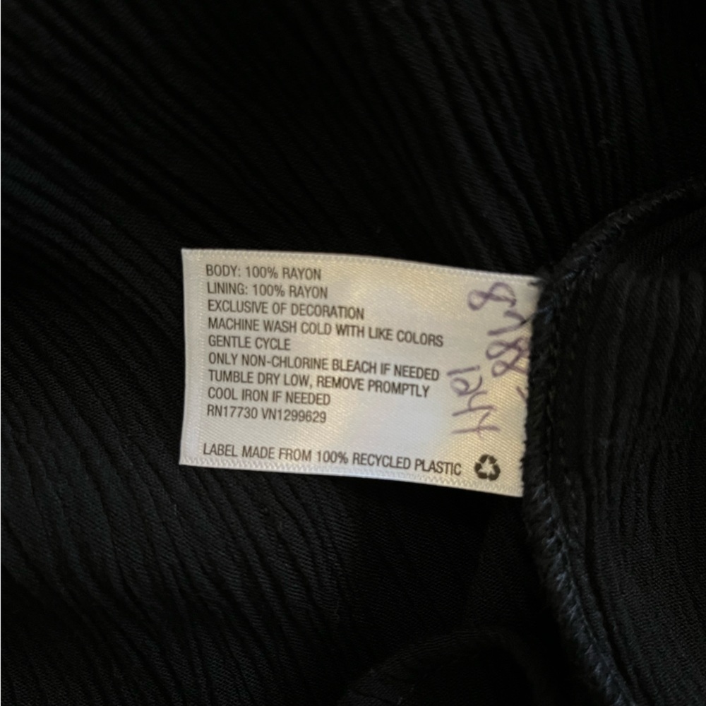 Deja Vu Black Velvet Burnout Overlay Mini Dress long sleeve evening Large EUC - Picture 16 of 16